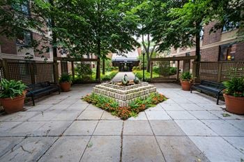Landscaped courtyard